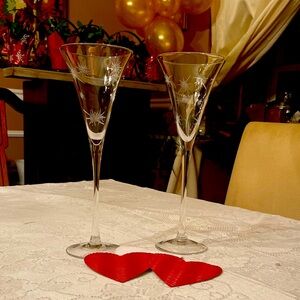 Marquis by Waterford starburs champagne flutes set of 2